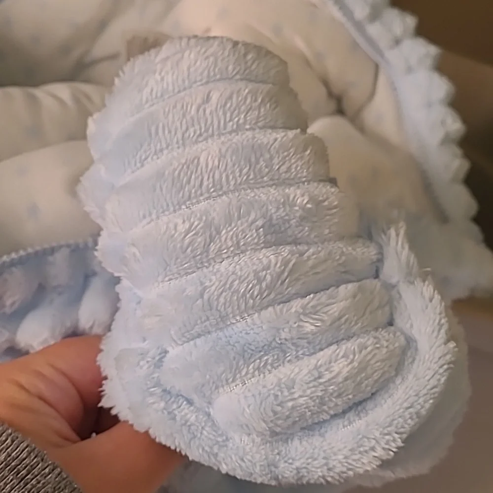New! Wonder Nation baby blue 3-6 month zip up winter fleece onesie coat
